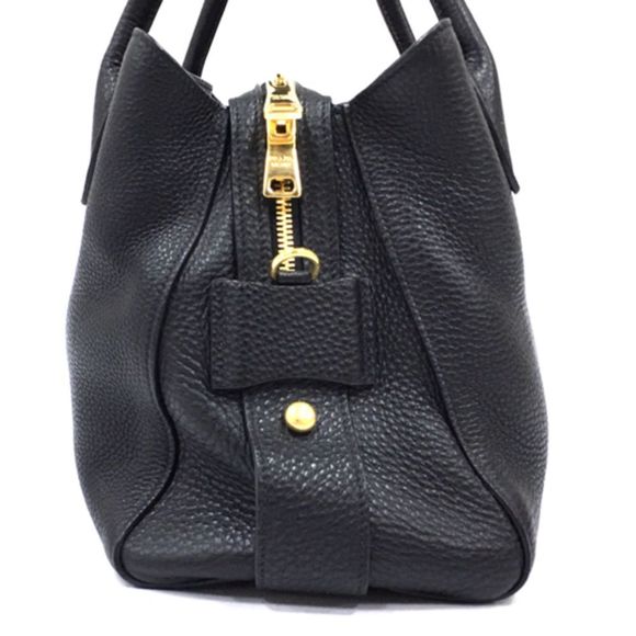 Prada Triangular Plate Black GD Metal Fittings Shoulder Bag - Picture 3 of 9